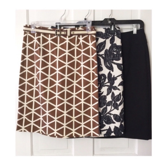 3 Pencil Skirt Bundle • WORTH • ANN TAYLOR • WORTHINGTON • Sizes 4 and 2 - Picture 1 of 16
